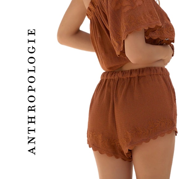 Anthropologie Mesh Lace Shorts - Picture 2 of 7